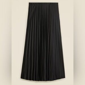 J. Crew Black Gwyneth pleated slip skirt